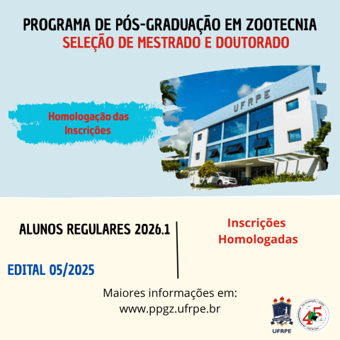 Inscrições homologadas para Mestrado e Doutorado